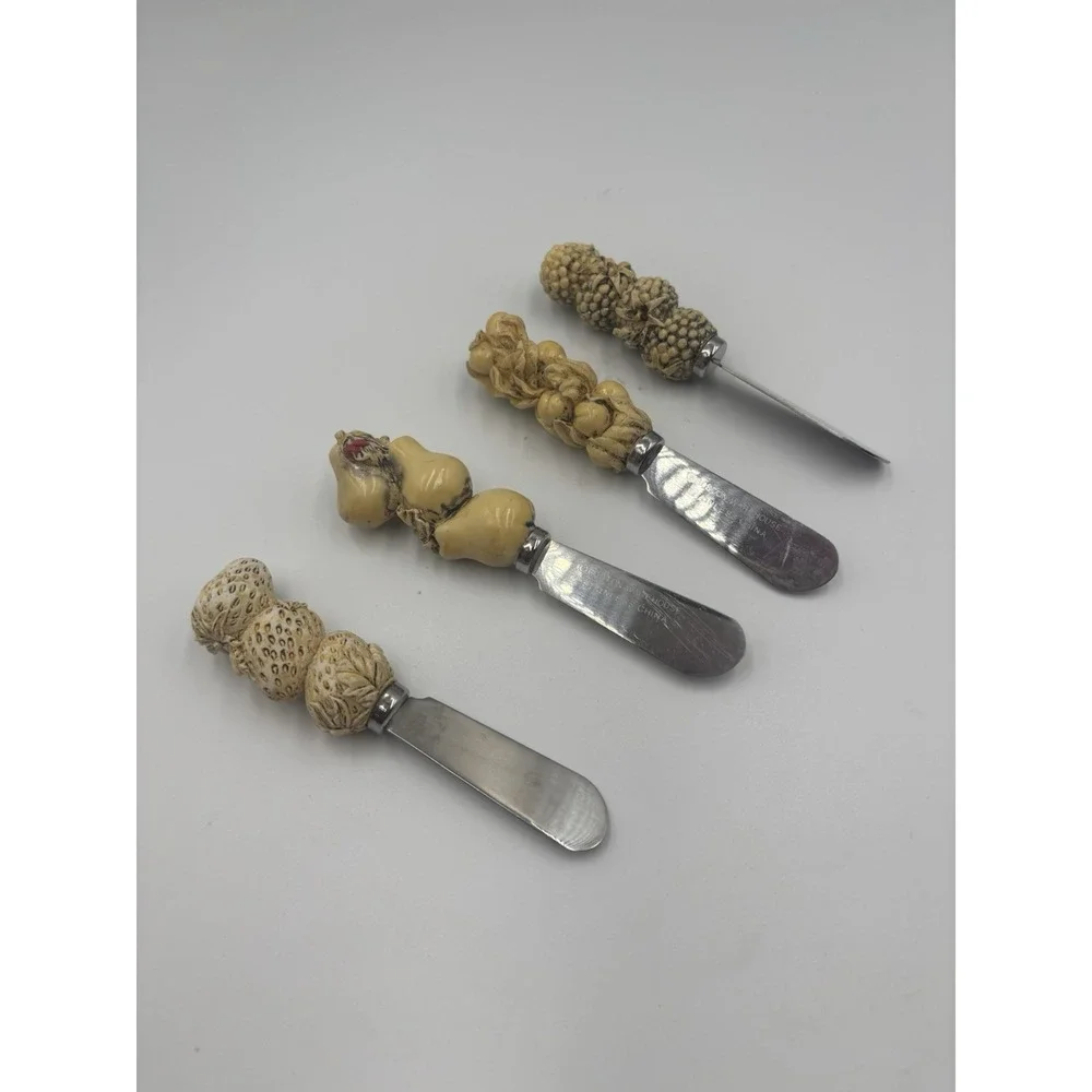 Fruit Cheese/Butter Knives Set Of 4 Boston Warehouse Stainless Steel.‎